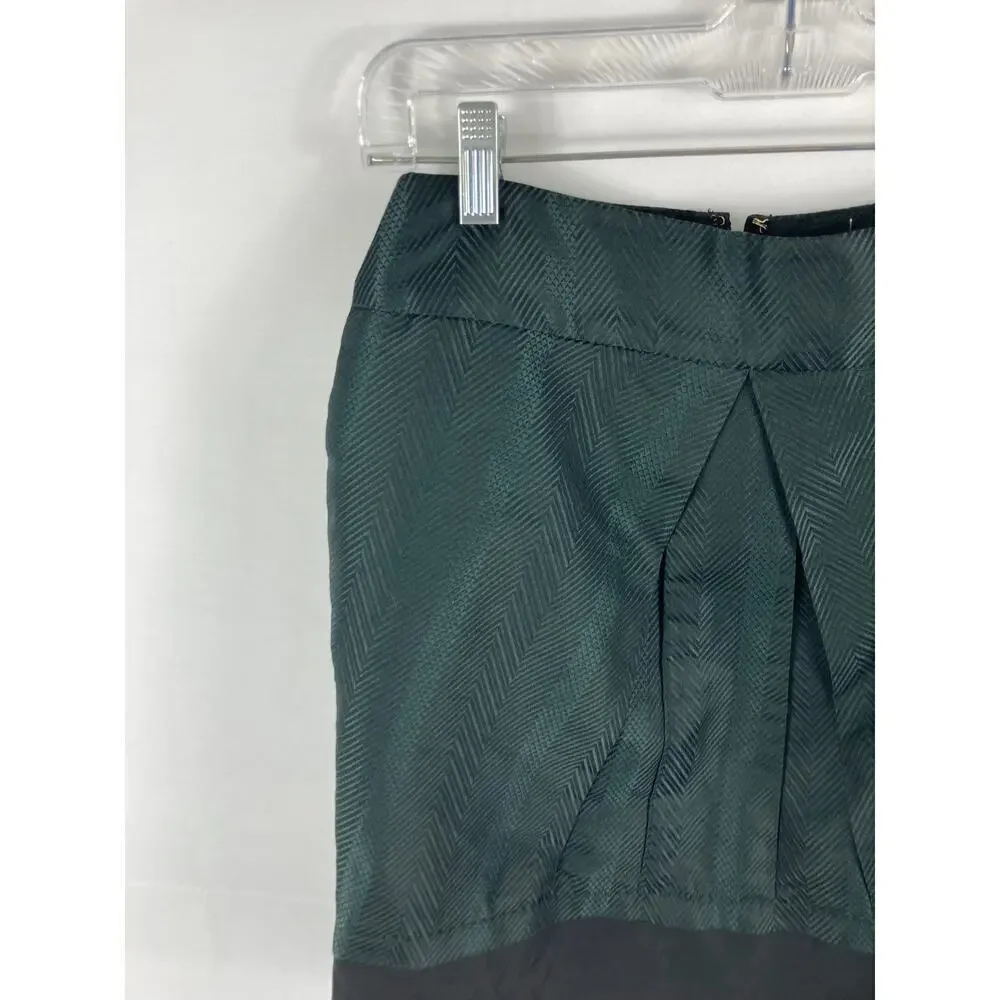 BCBGMaxazria Jamie Herringbone Pattern Pencil Skirt Size 0